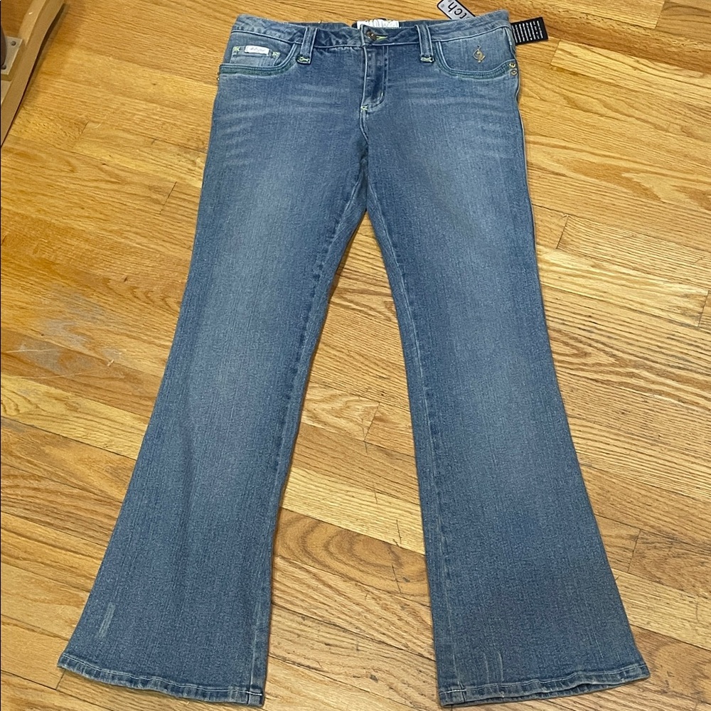 Y2K Baby Phat Blue Bootcut Size 5 Junior women Stretch Jeans